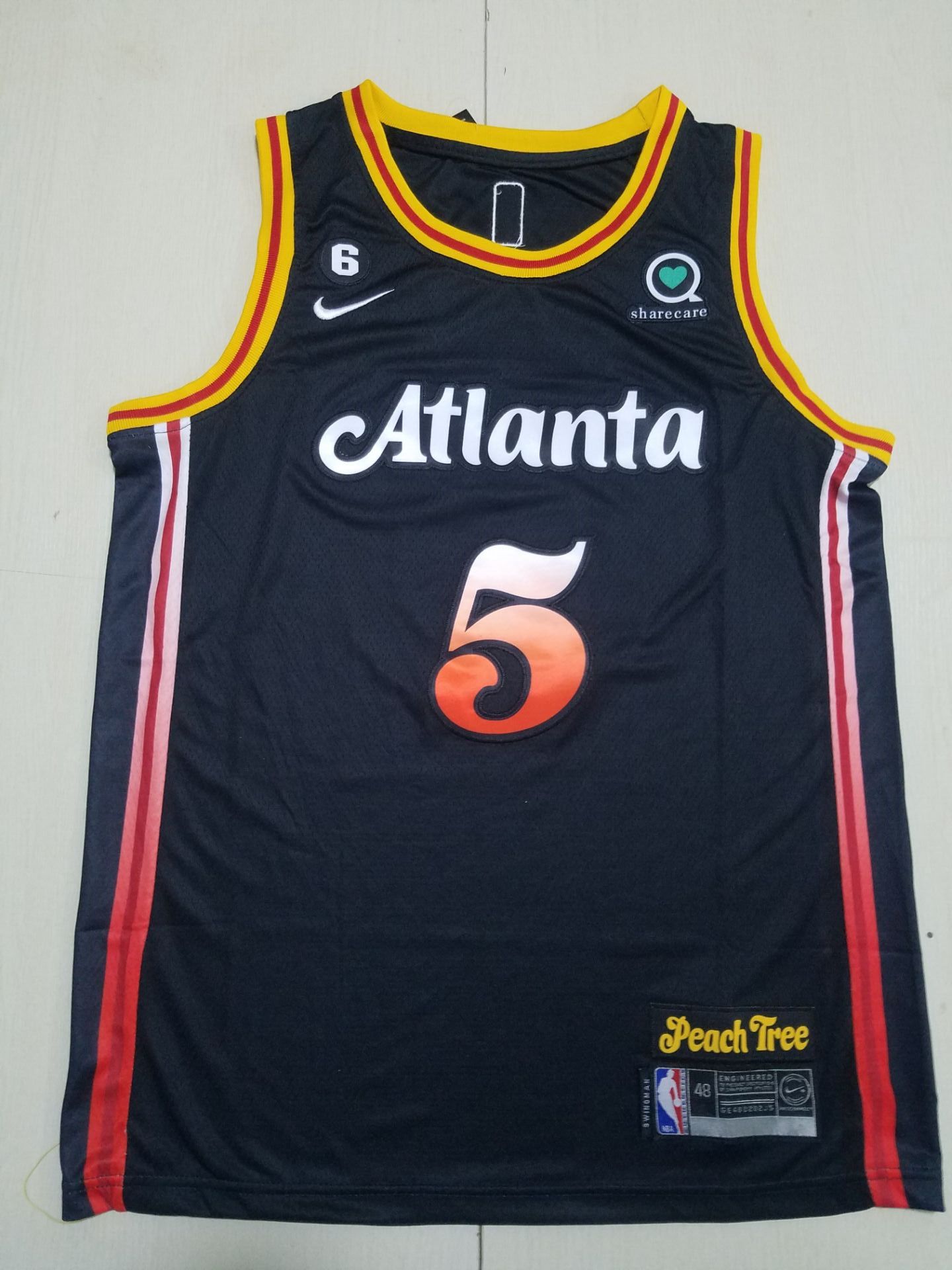 Men Atlanta Hawks 5 Murry Black Nike City Edition 2022 NBA Jersey